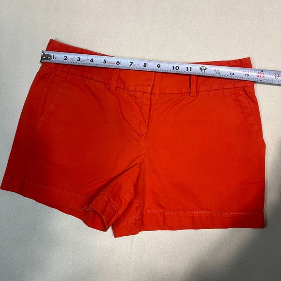 Ann Taylor LOFT Orange Shorts Women's Casual Summer Cotton - Size 0 - Picture 6 of 8